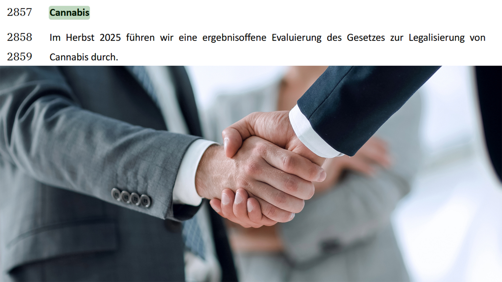 Koalitionsvertrag zu Cannabis - Cannabisgesetz bleibt