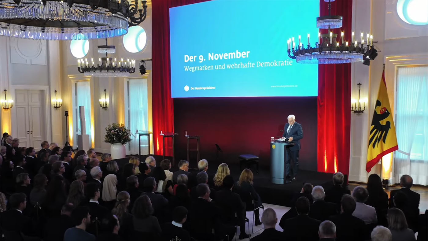 Bundespräsident Steinmeier - Rede gegen Rechtsextremismus zum 9. November Beitragsbild