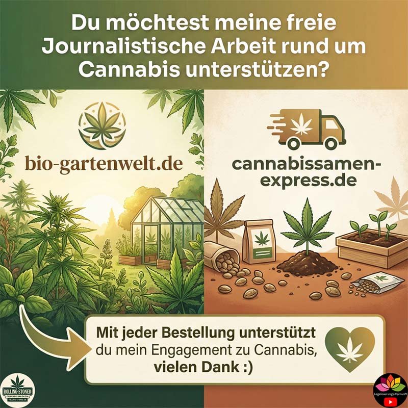 Unterstütze meine Arbeit rund um Cannabis - Online Shops unter bio-gartenwelt.de und cannabissamen-express.de