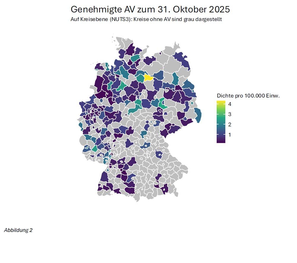Anbauvereinigungen - Übersicht nach Kreisverteilung in 2025 - Abb. 2 - 2. EKOCAN Zwischenbericht